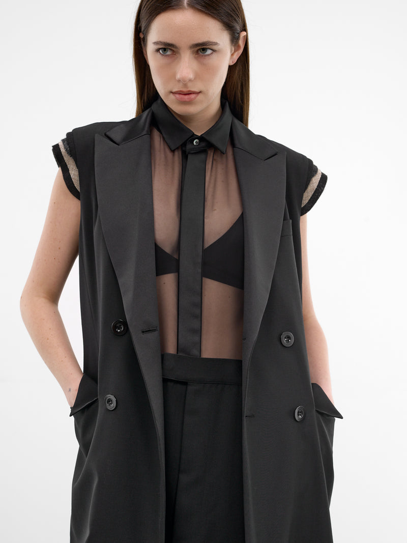 Layered Hybrid Vest-Skirt Coat (26-08279-001-BLACK)