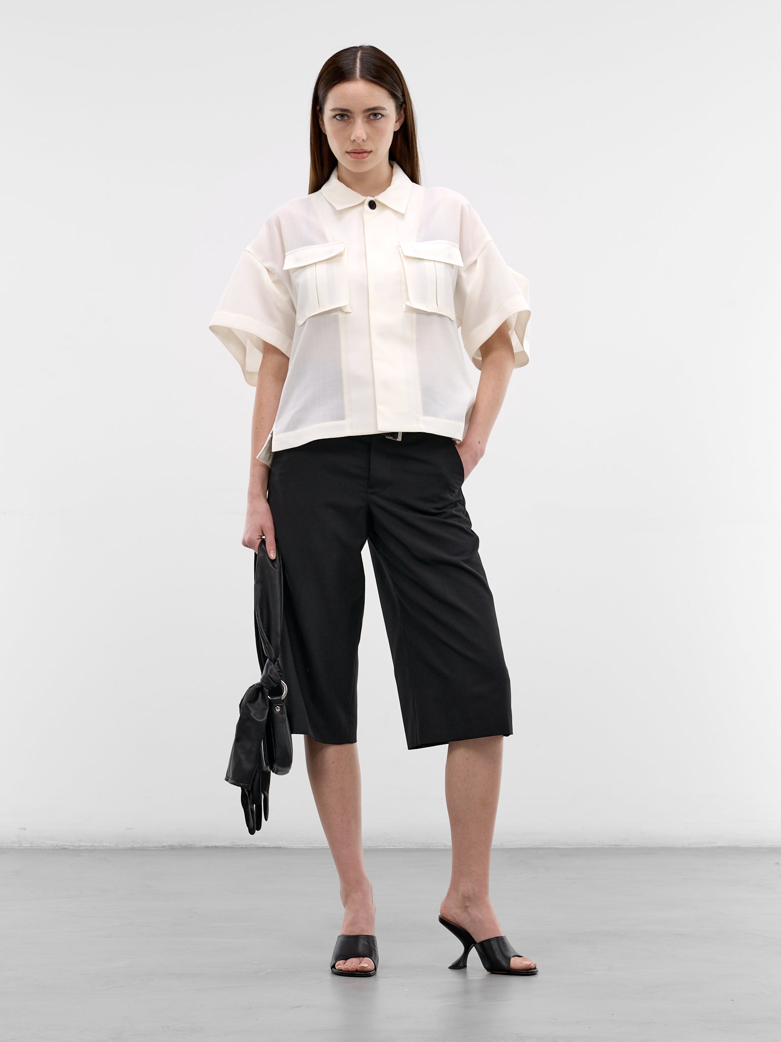 White Hybrid Wool Denim Shirt (26-08283-151-OFF-WHITE)