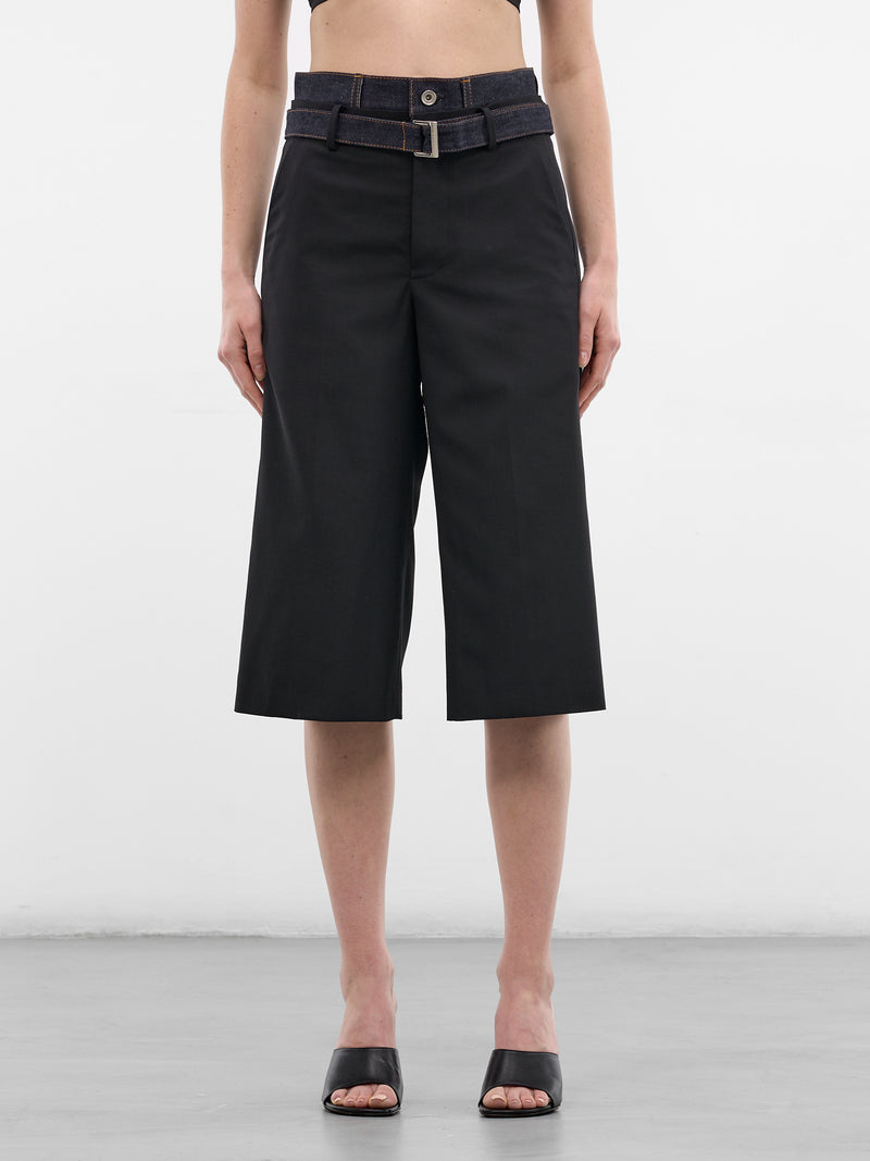 Hybrid Denim Wool Cropped Trousers (26-08290-027-BLACK-INDIGO)