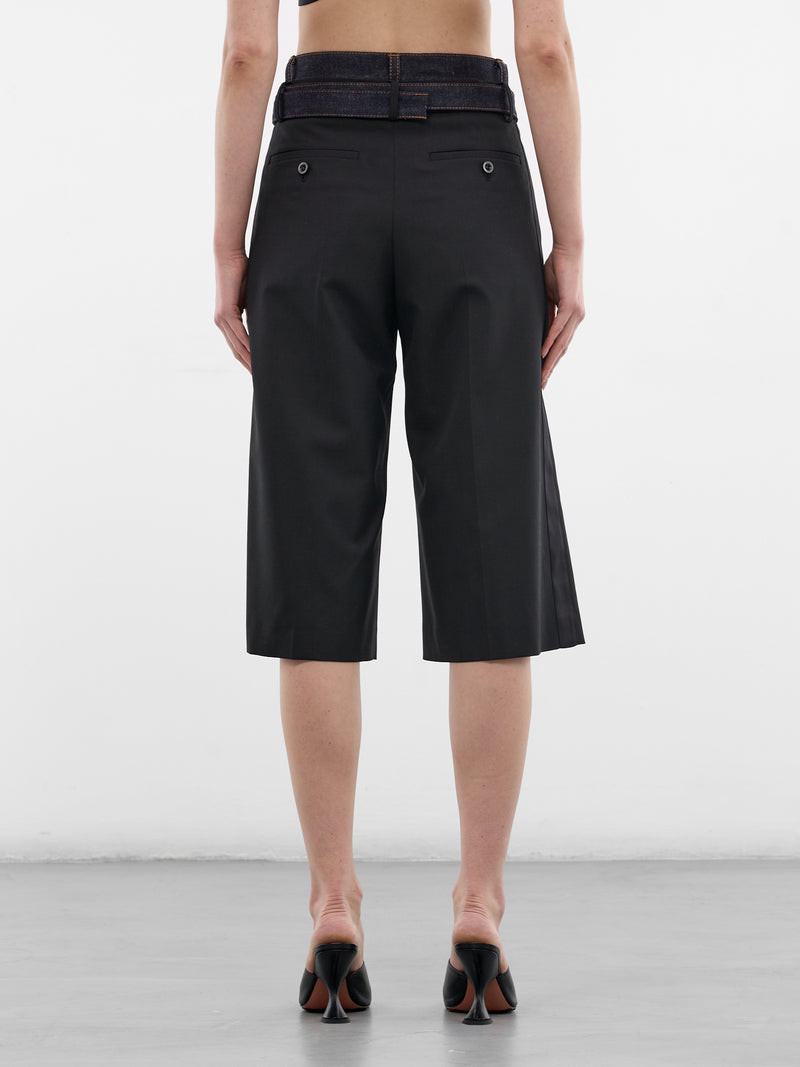 Hybrid Denim Wool Cropped Trousers (26-08290-027-BLACK-INDIGO)