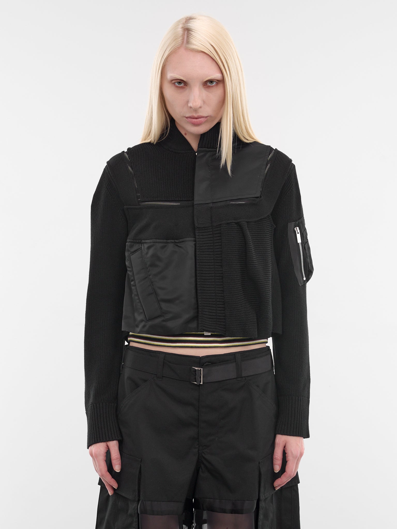 SACAI Hybrid Bomber Jacket | H.Lorenzo - front
