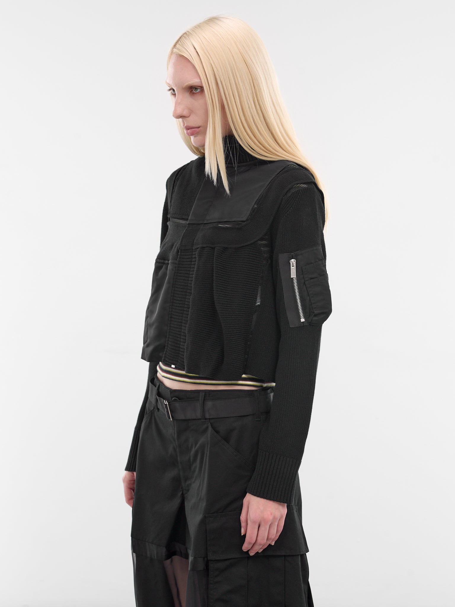 SACAI Hybrid Bomber Jacket | H.Lorenzo - side