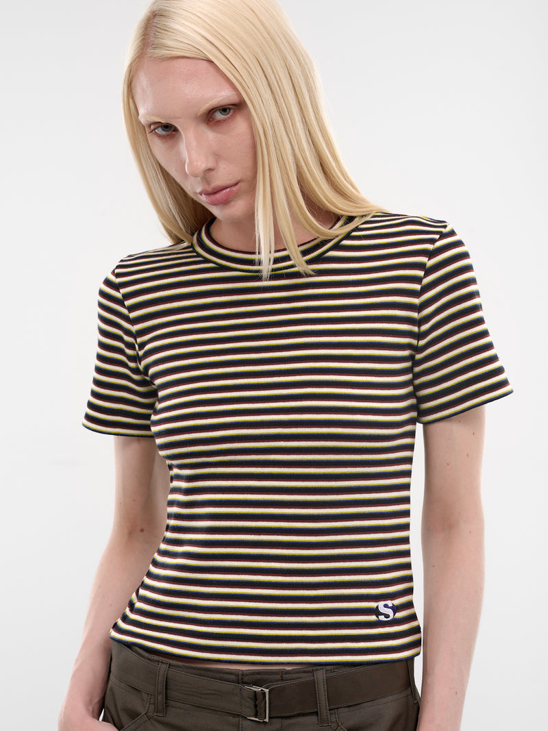 SACAI Striped Slim Logo Tee | H.Lorenzo - detail 1
