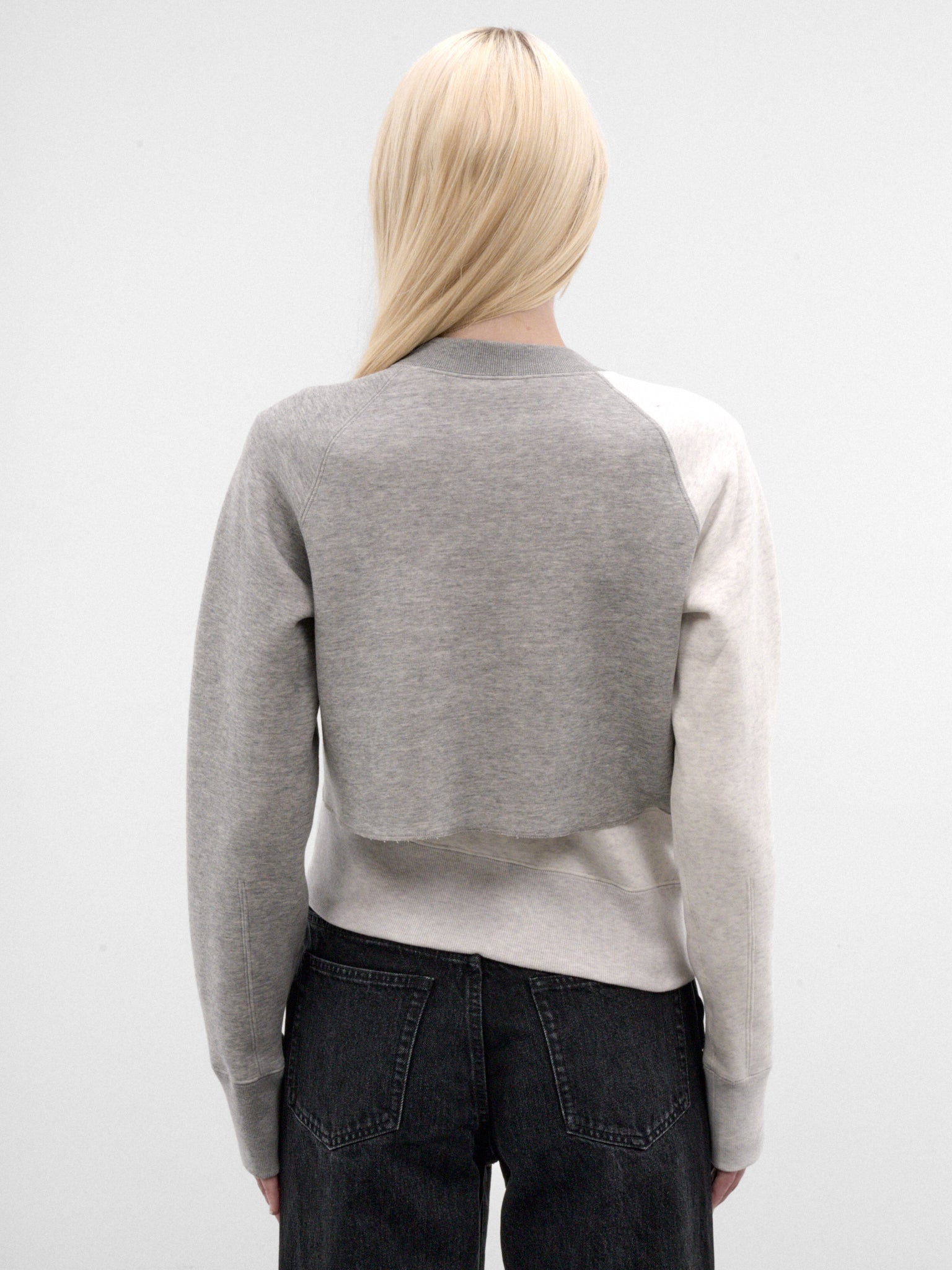 Gray Sponge Sweat Pullover ((26-08683-378-LIGHT-GREY-OFFWHI))
