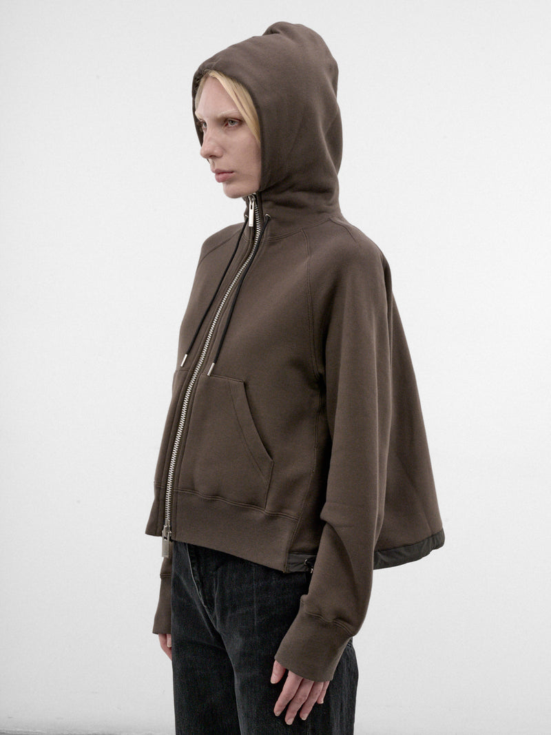 Khaki Cotton Jersey Zip Hoodie (26-08684-501-KHAKI)