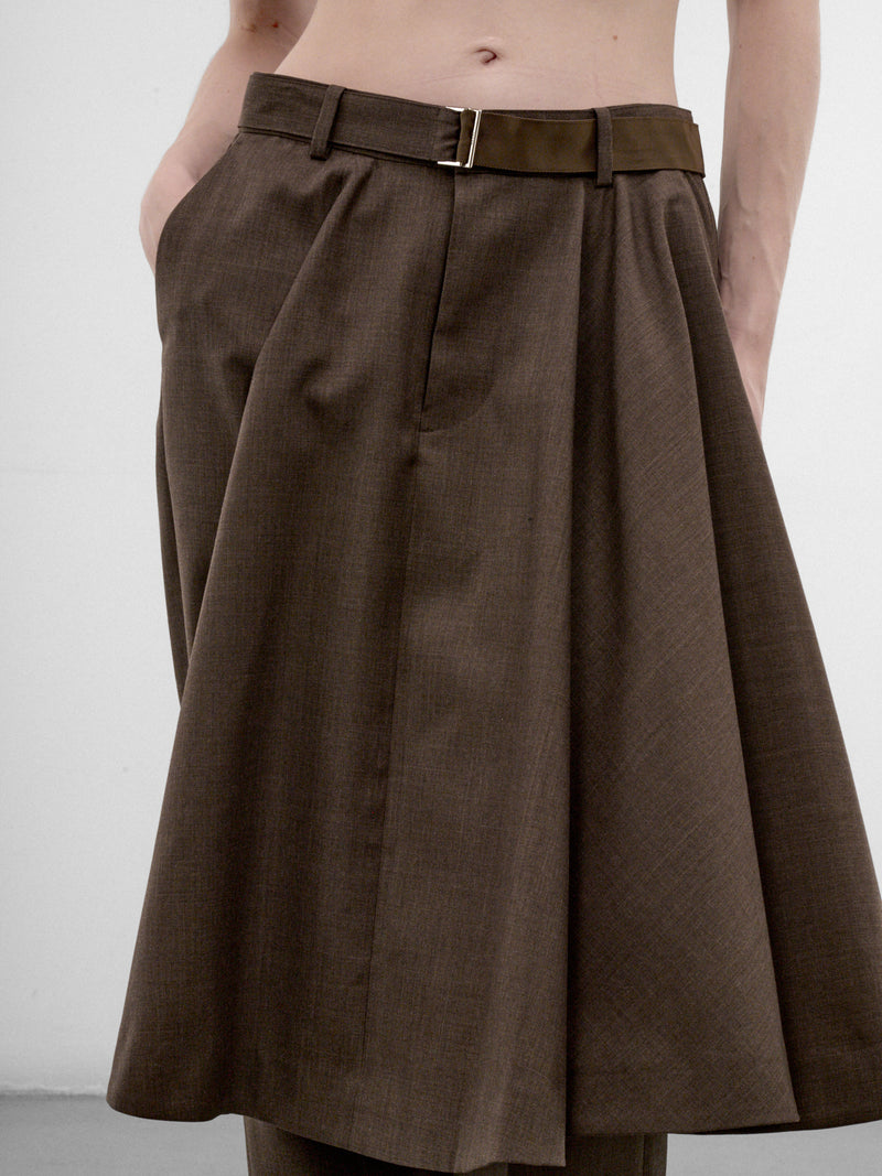 Brown Skirted Suiting Trousers (26-08692-601-BROWN)