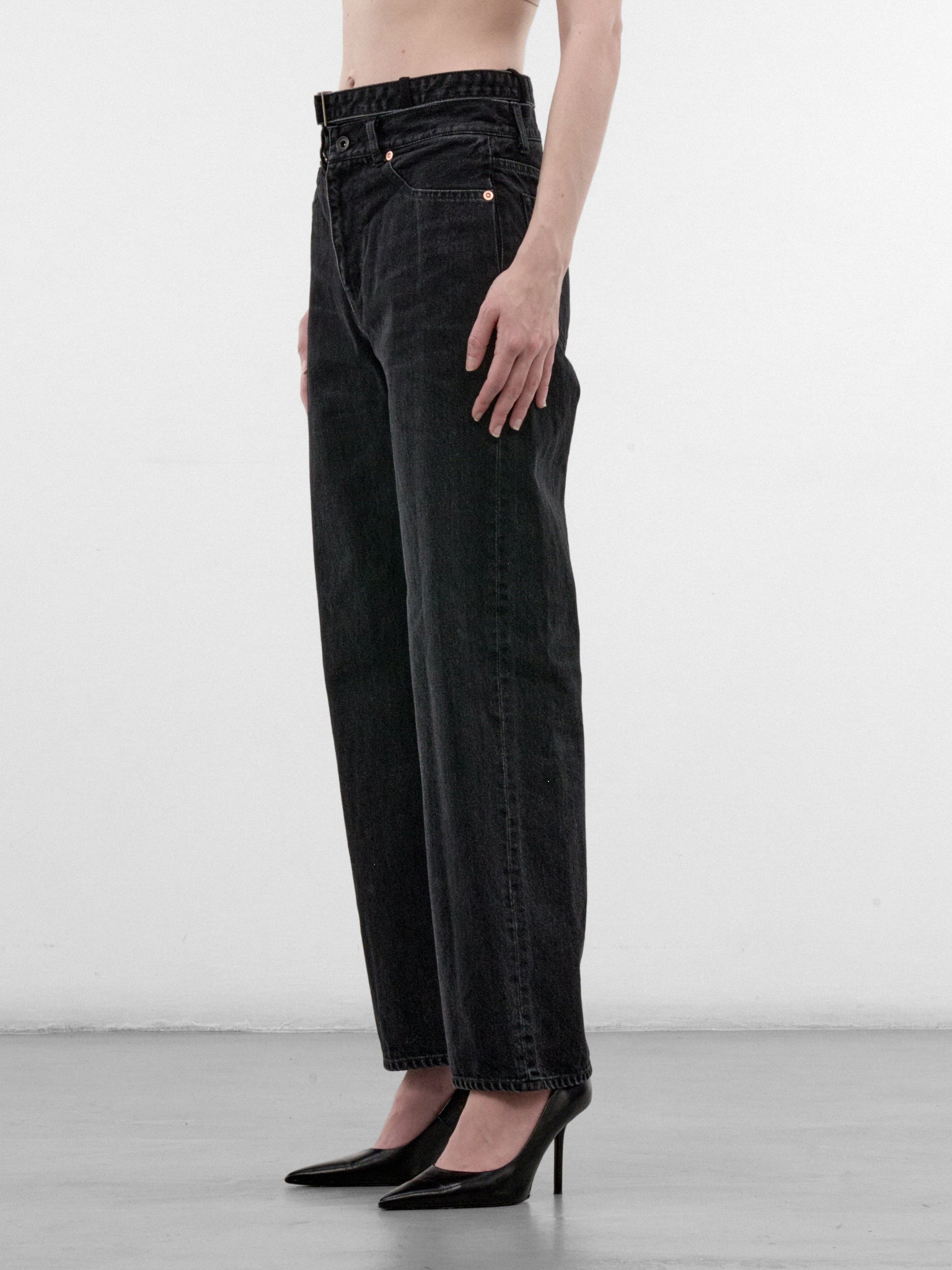 Black Denim Wide Leg Jeans (26-08593-1-BLACK)