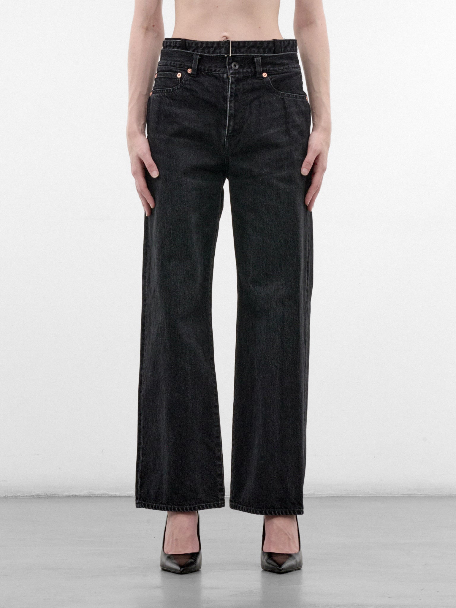 Black Denim Wide Leg Jeans (26-08593-1-BLACK)