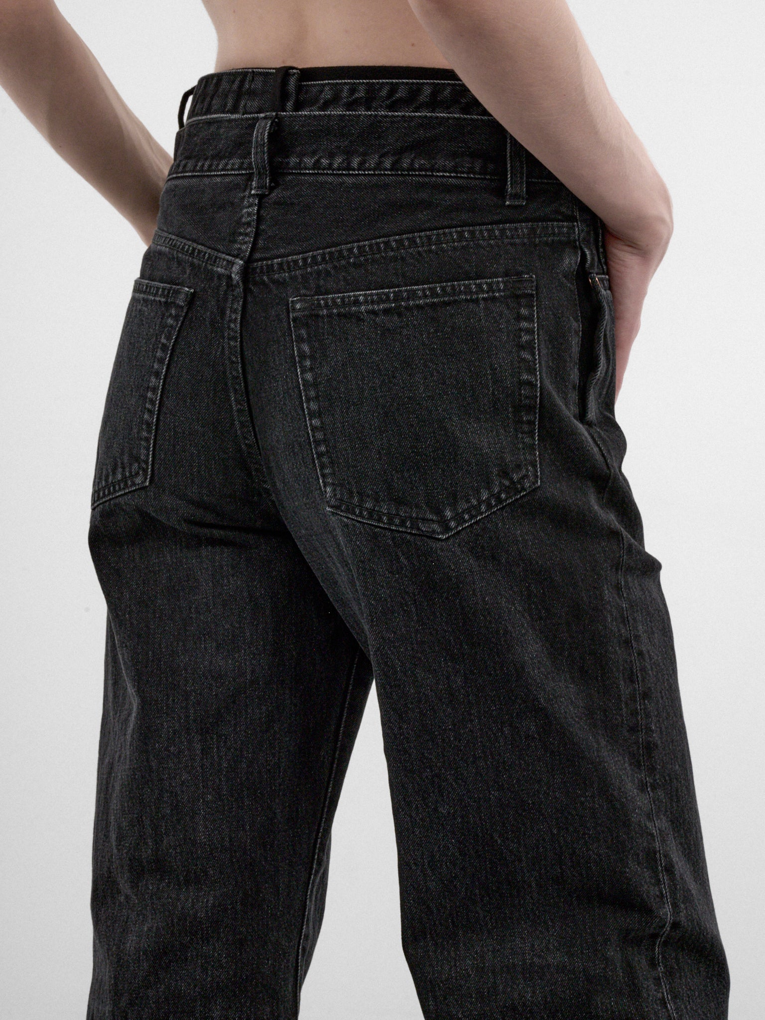 Black Denim Wide Leg Jeans (26-08593-1-BLACK)