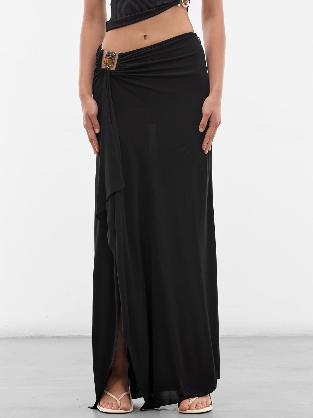 Black Bezel Quartz Cascade Skirt (26014746-BLACK)
