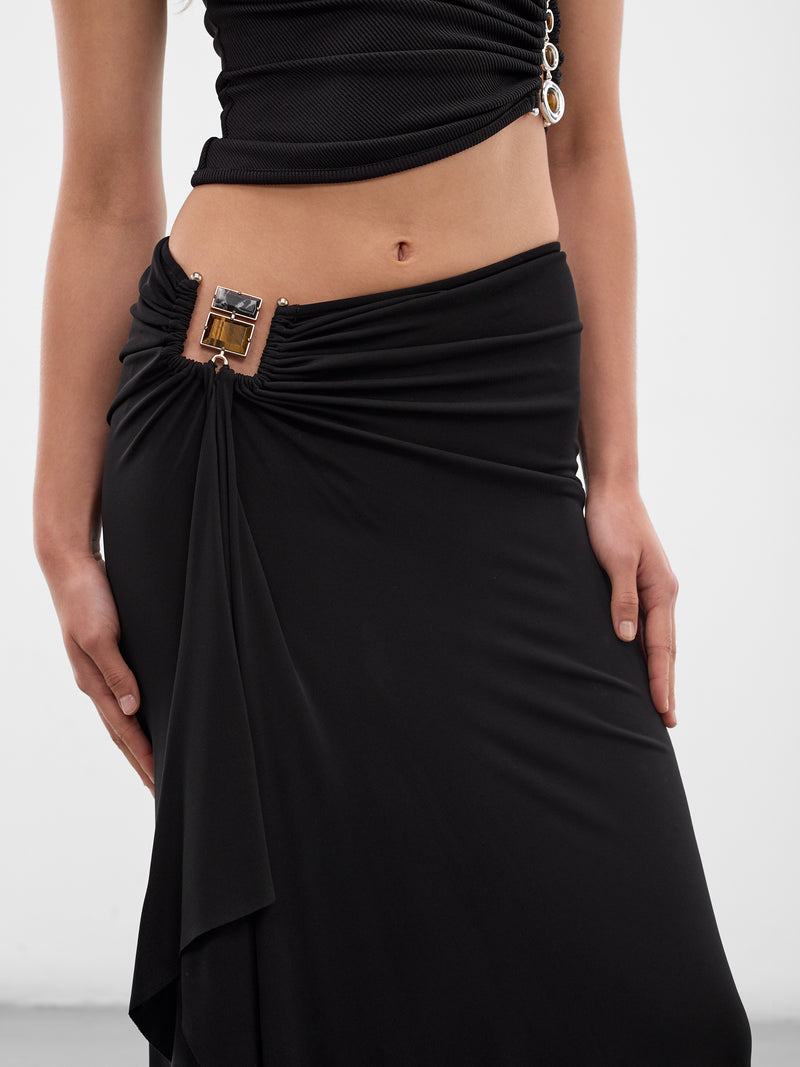 Black Bezel Quartz Cascade Skirt (26014746-BLACK)