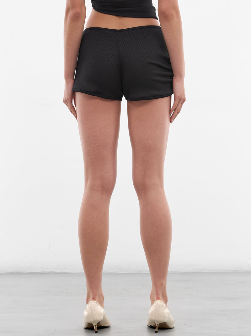 Black Droplet Crystal Track Shorts (26015756-BLACK)