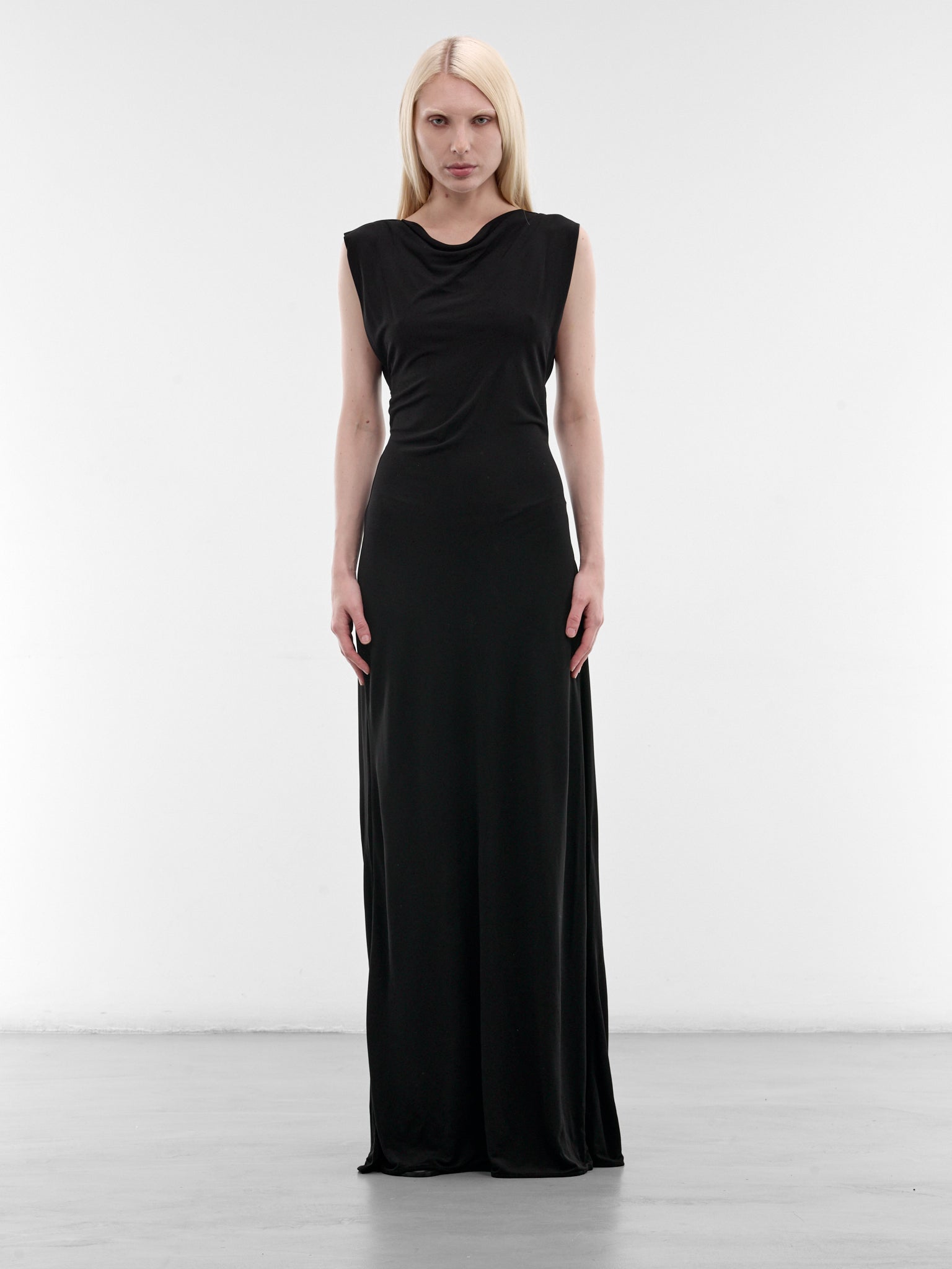 Tortoise Chain Link Tank Gown (26023682-BLACK)