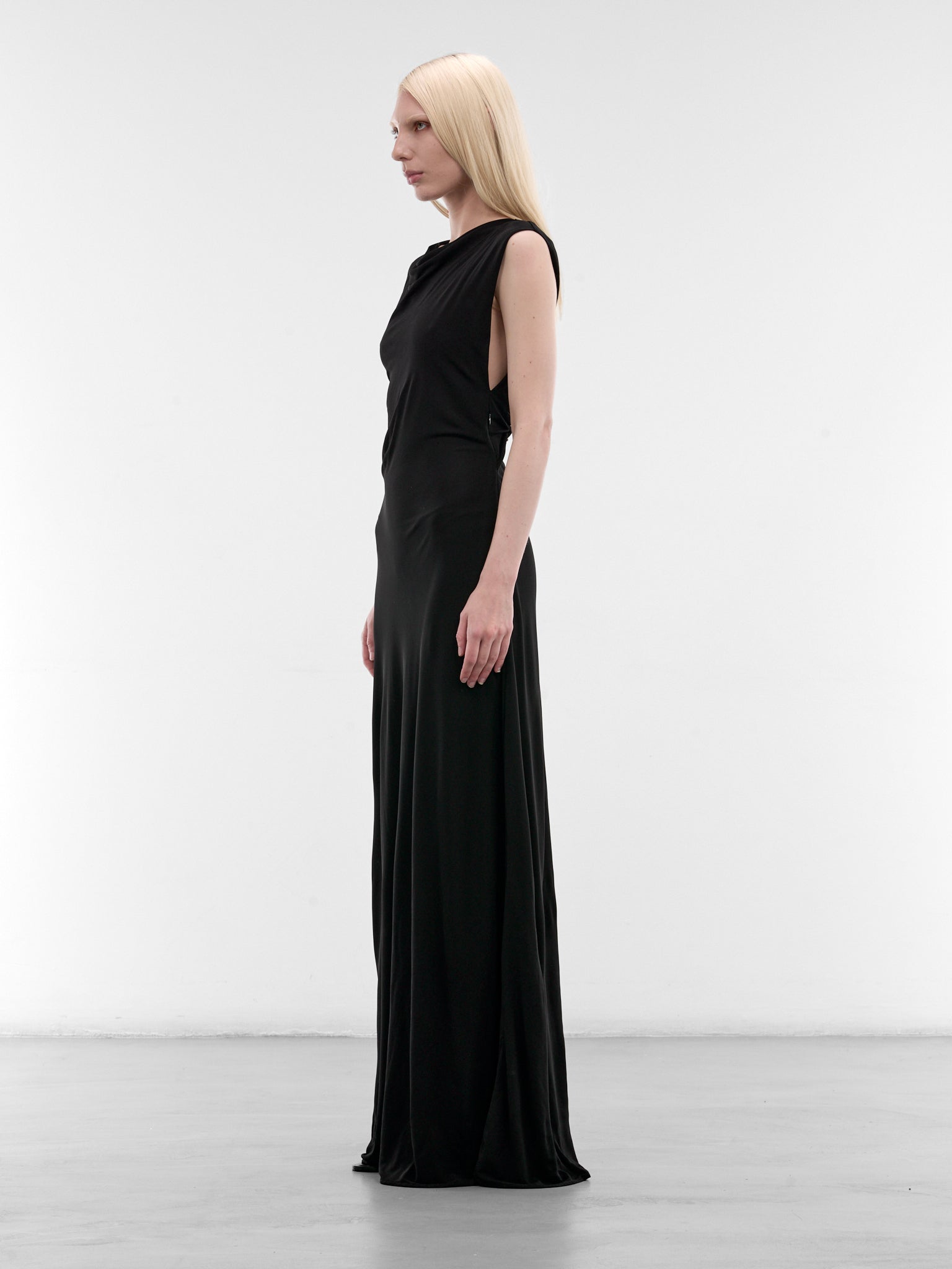 Tortoise Chain Link Tank Gown (26023682-BLACK)
