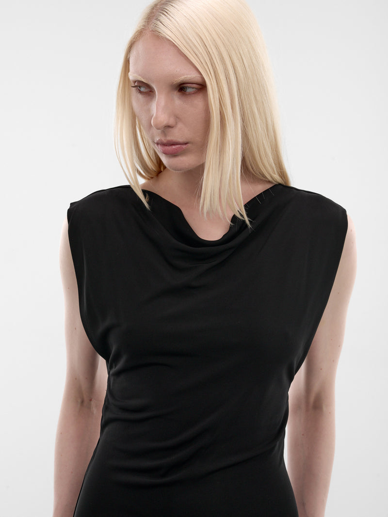 Tortoise Chain Link Tank Gown (26023682-BLACK)