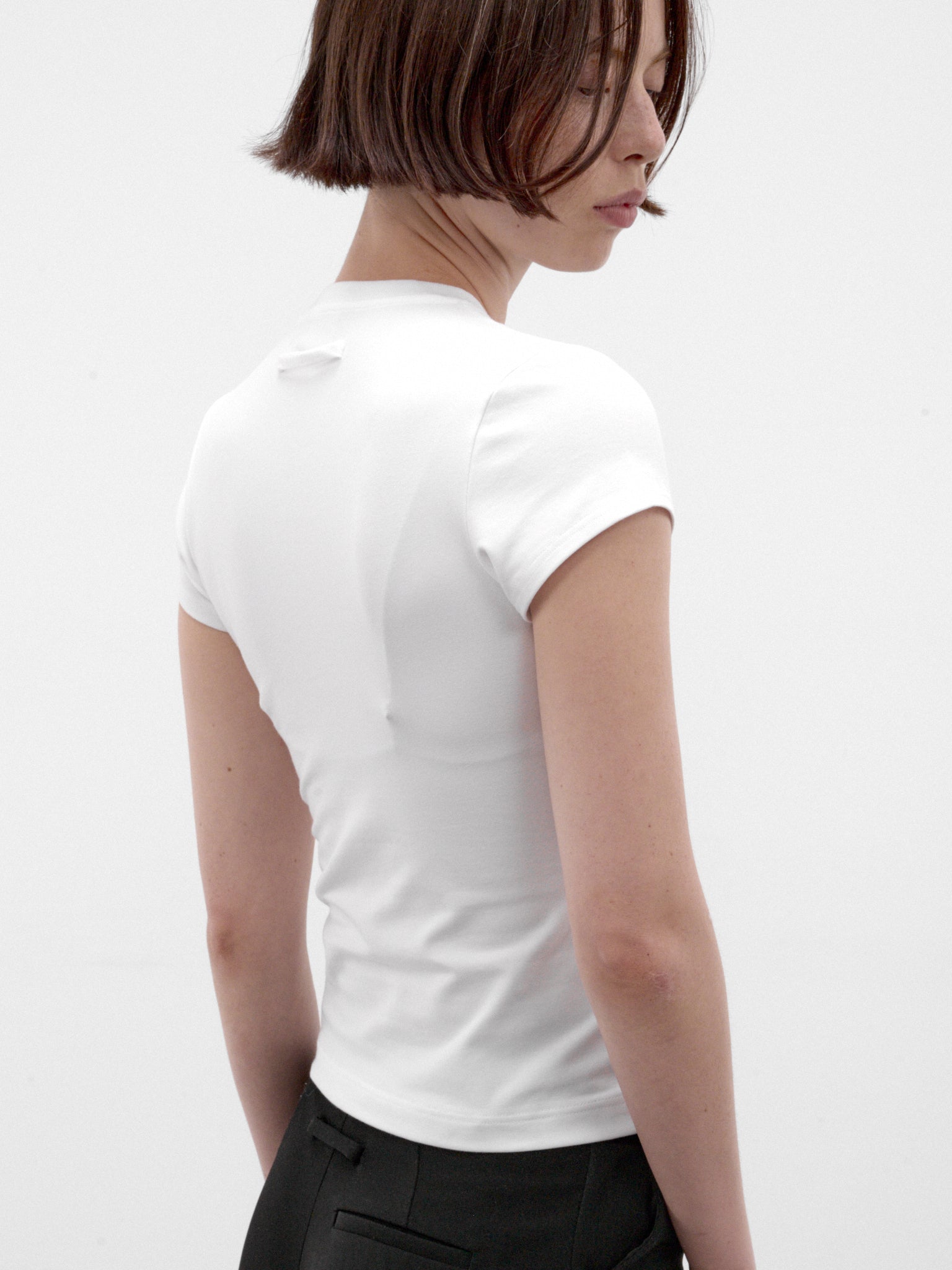 White Cotton Logo Baby Tee (26/04-TO544-J075-010030-WHITE-)