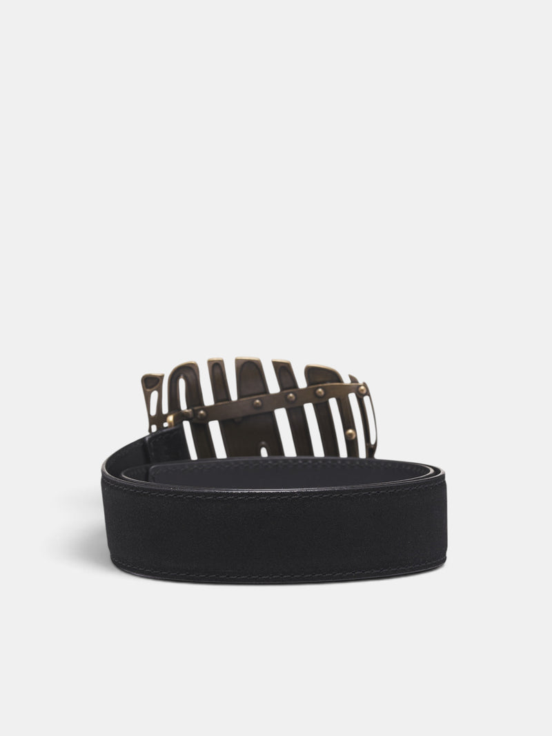 Black Junior Suede Belt (26/04-W-AC127-L063-00-BLACK)