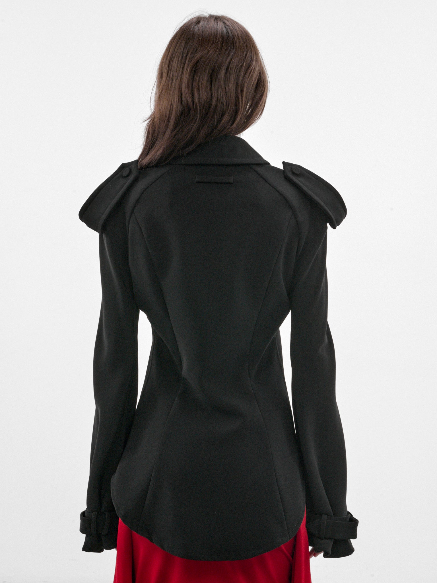 Black Military Shirt (26/04-W-ST069-W124-00-BLACK)