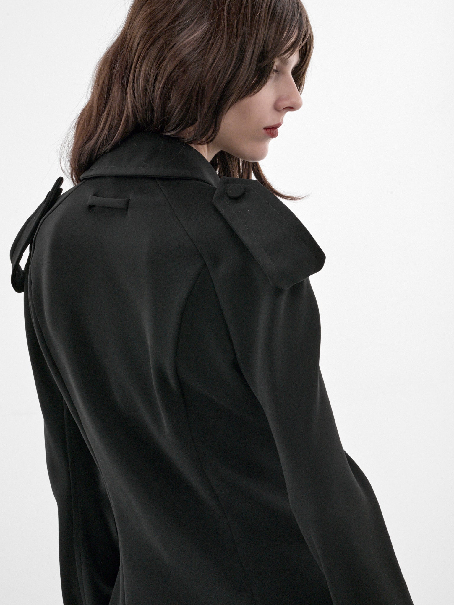 Black Military Shirt (26/04-W-ST069-W124-00-BLACK)