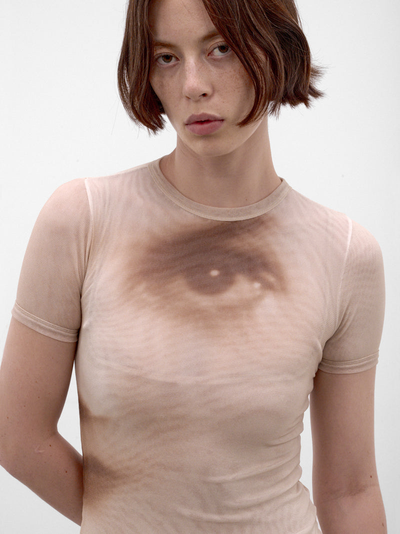 Beige Trompe L'oeil Eye Tank (26/04-W-TO563-M032P-68-BEIGE)