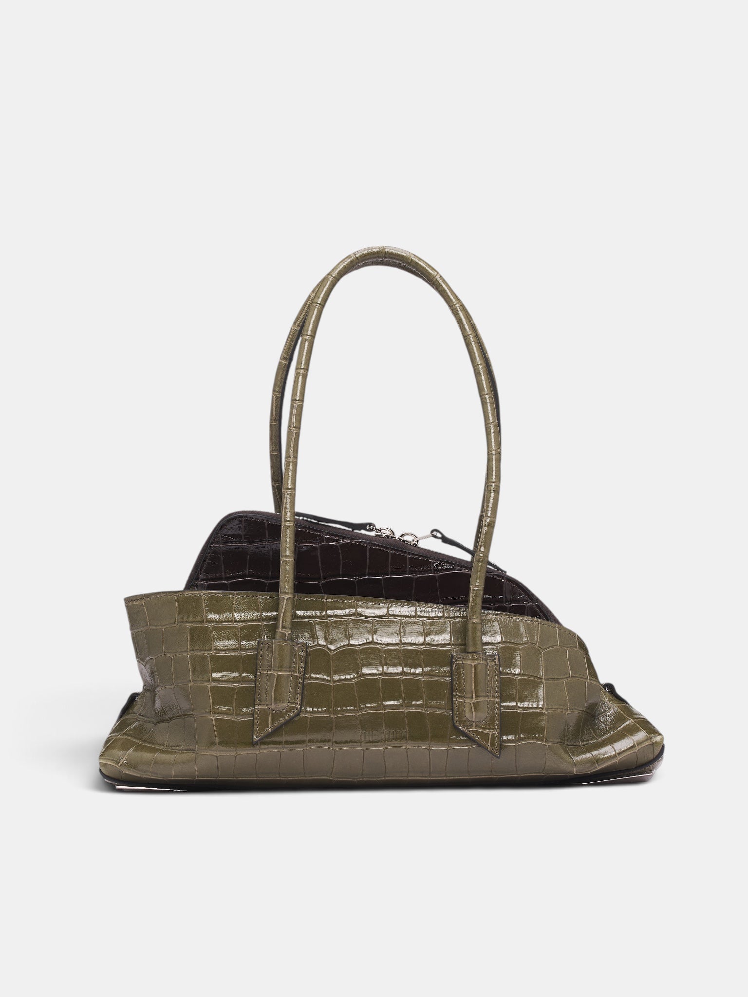 Green Croc-Embossed Leather Bag (260WAH00058-GREEN)