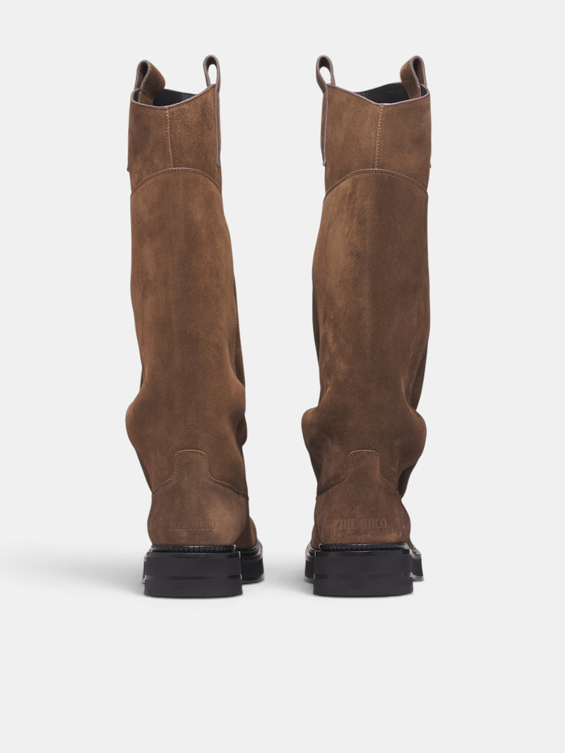 Robin Passeggiata Suede Combat Boots (260WSH00902-BROWN)