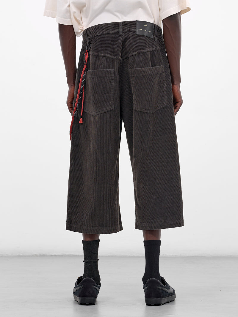 Petrol Cropped Corduroy Trousers (261-MST055-PETROL-FADE-OUT)