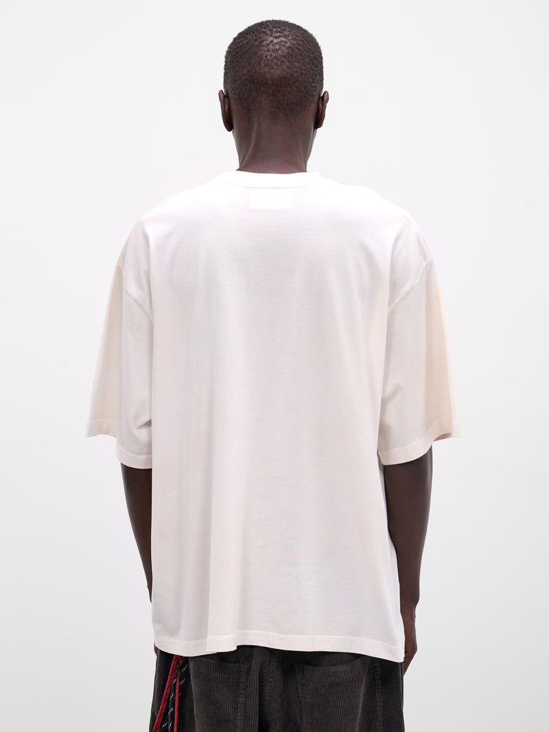 White 'Yawning Kid' Gym Tee (261-MTS036P10-OLD-WHITE)