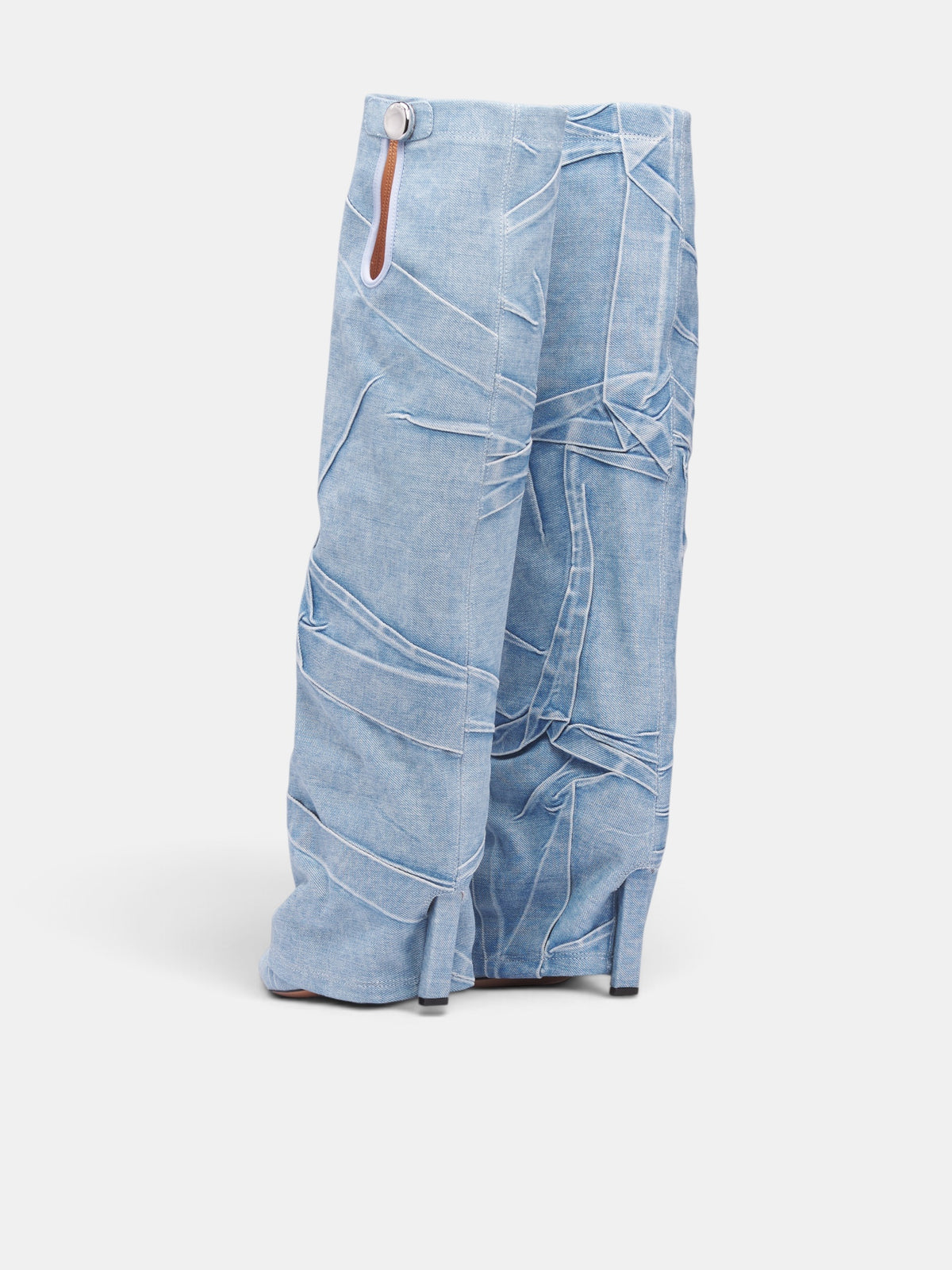 Blue Denim Folded Leon Boots (261WSH00923-BLUE)