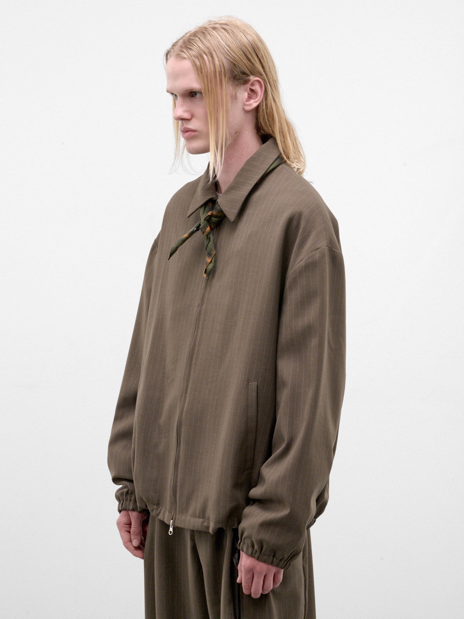 Taupe Slim Zip Coach Jacket (262-MJK122-TAUPE)