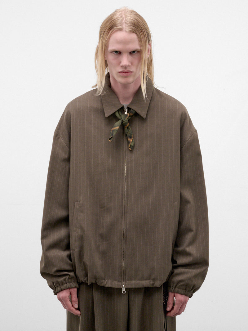Taupe Slim Zip Coach Jacket (262-MJK122-TAUPE)