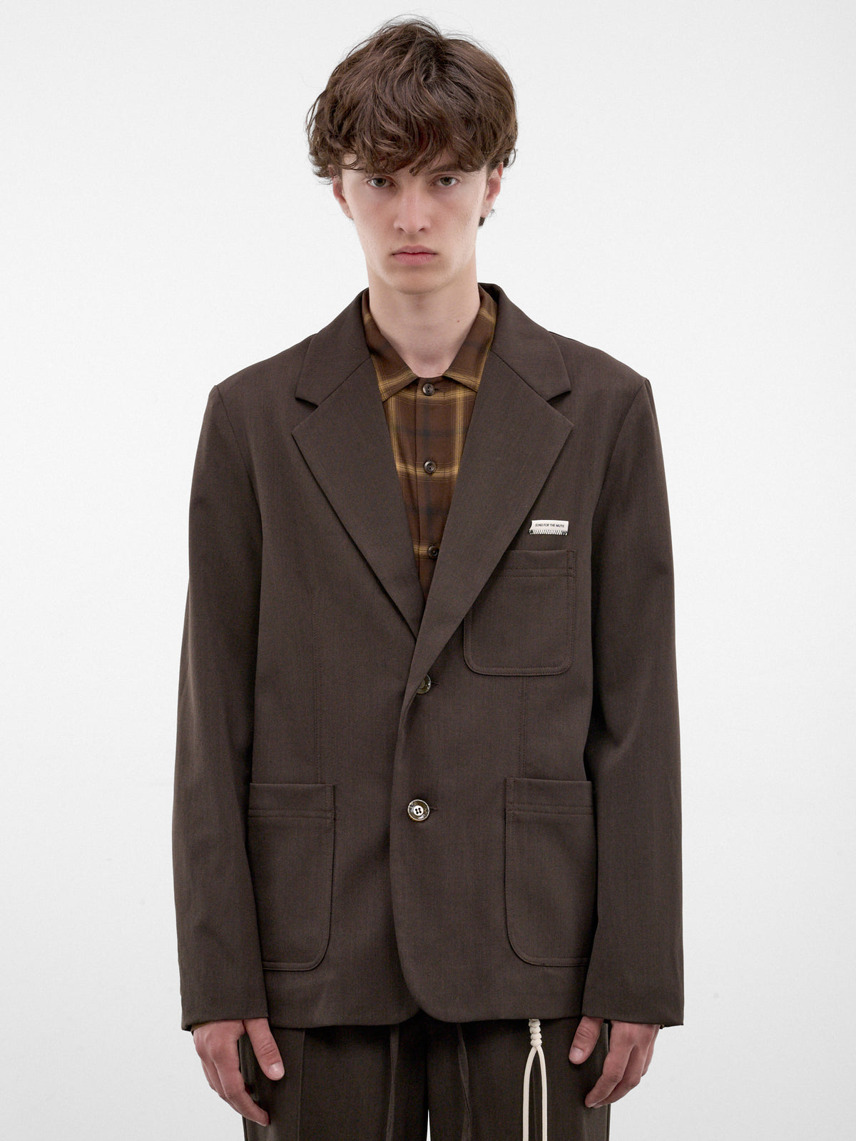 Brown Wool Tailored Blazer (262-MJK137-BROWN)