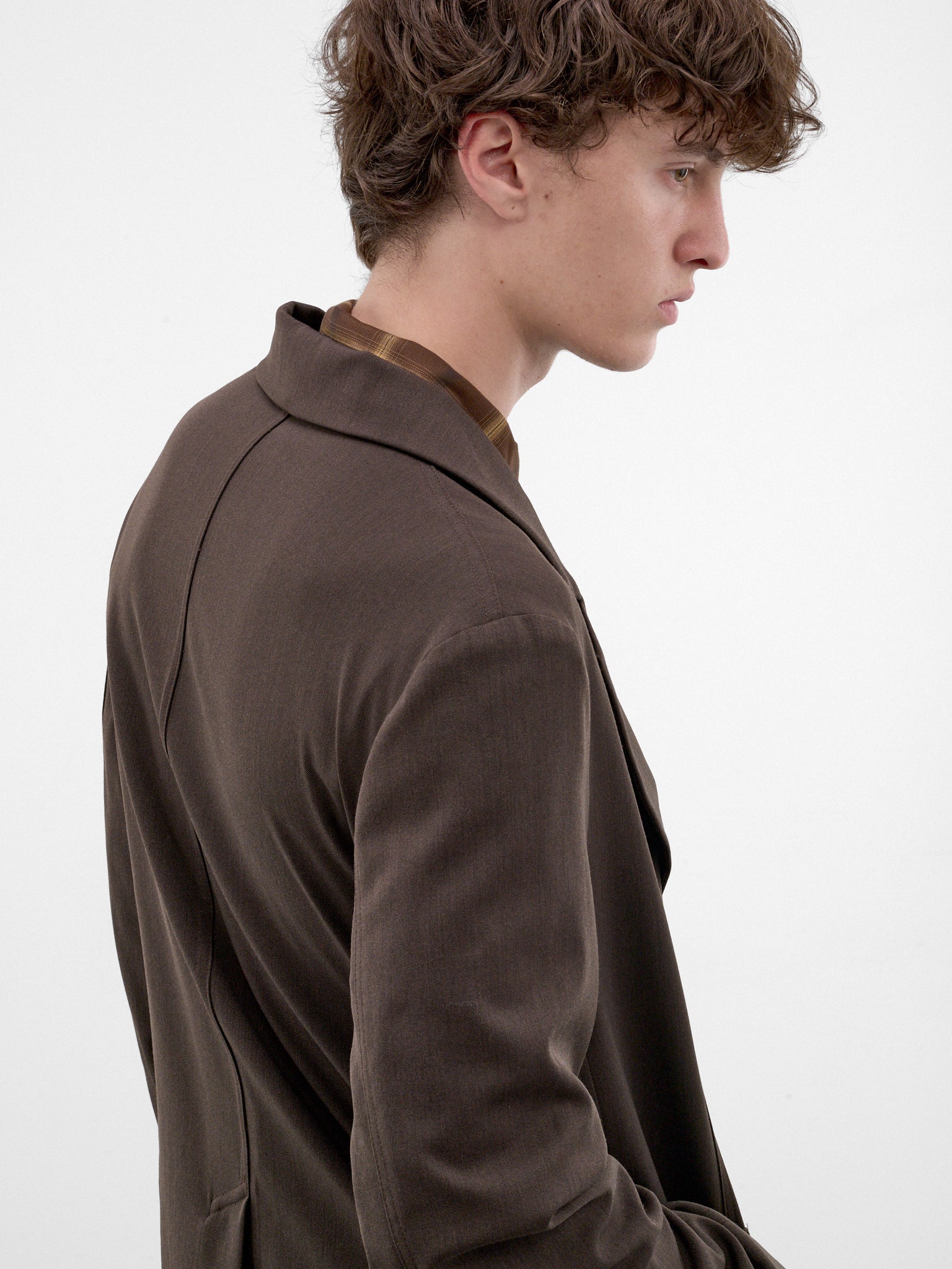 Brown Wool Tailored Blazer (262-MJK137-BROWN)