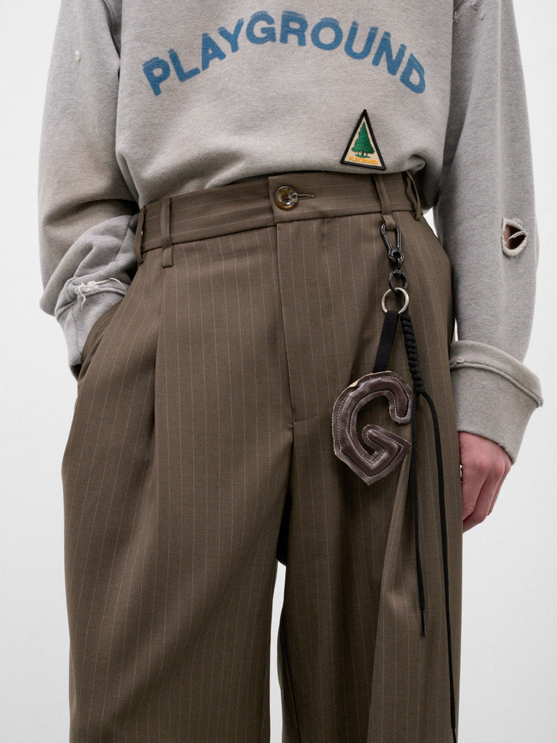 Taupe Wide Pleated Trousers (262-UPT109E-TAUPE)