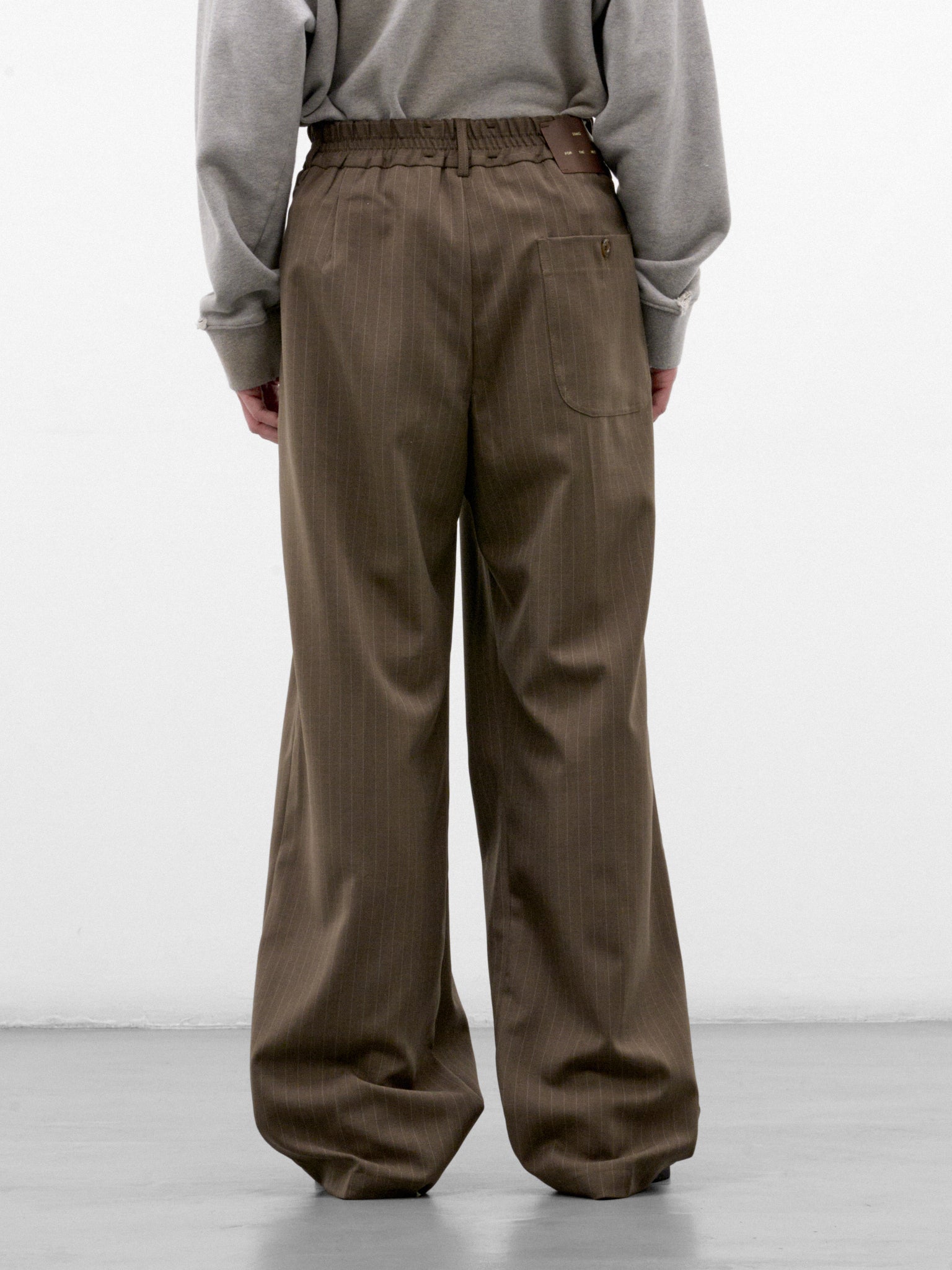 Taupe Wide Pleated Trousers (262-UPT109E-TAUPE)