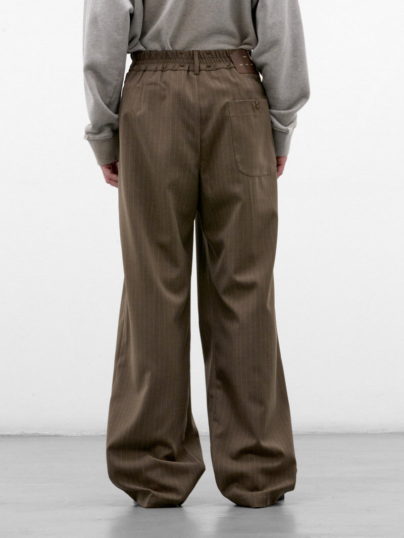 Taupe Wide Pleated Trousers (262-UPT109E-TAUPE)