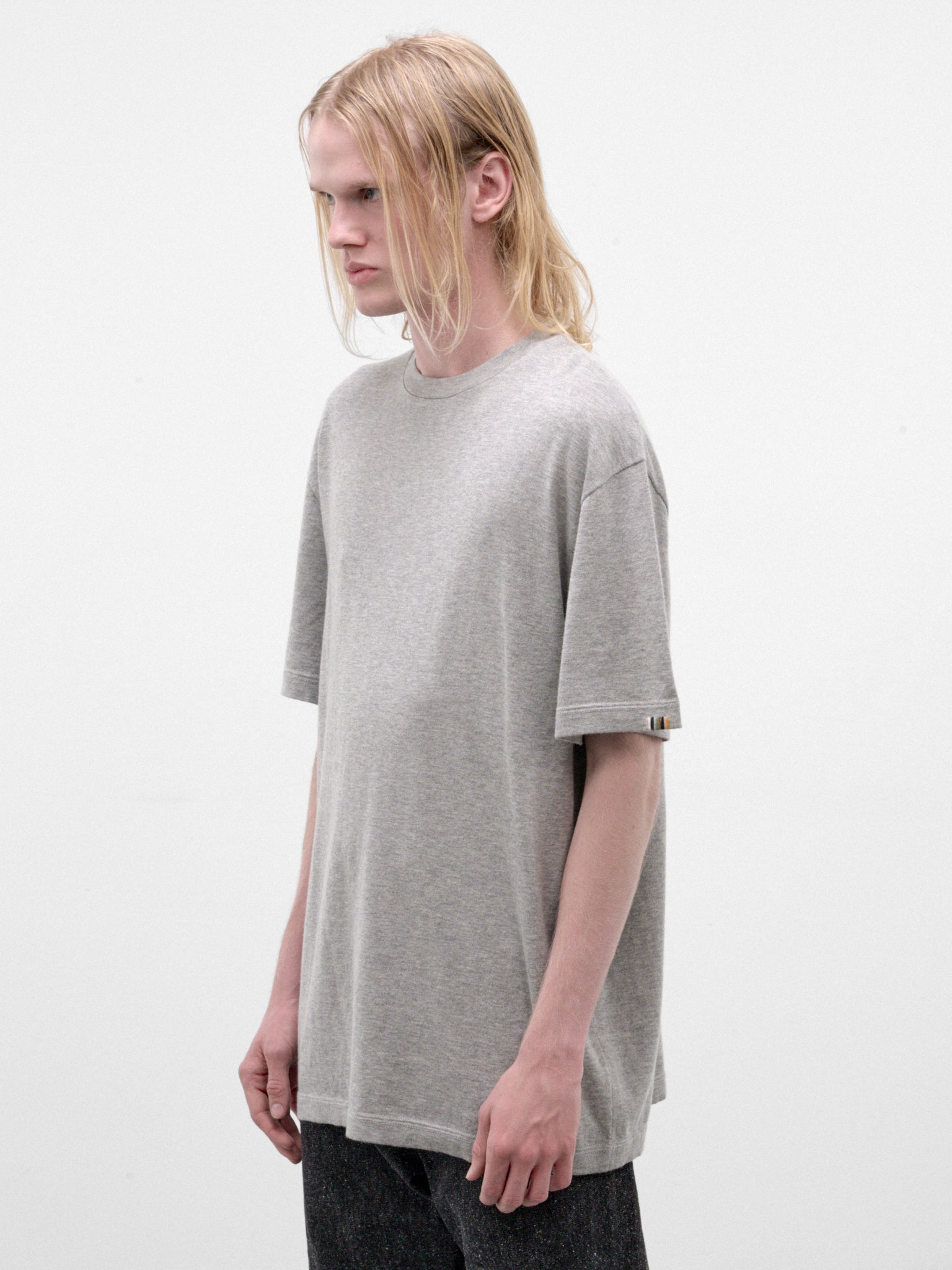Gray Cotton-Cashmere Tee (269-RIK-GREY)