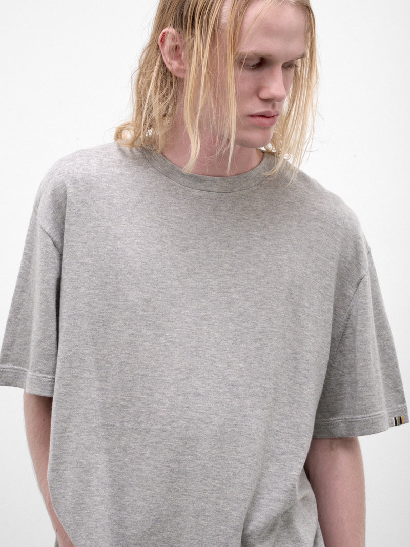 Gray Cotton-Cashmere Tee (269-RIK-GREY)