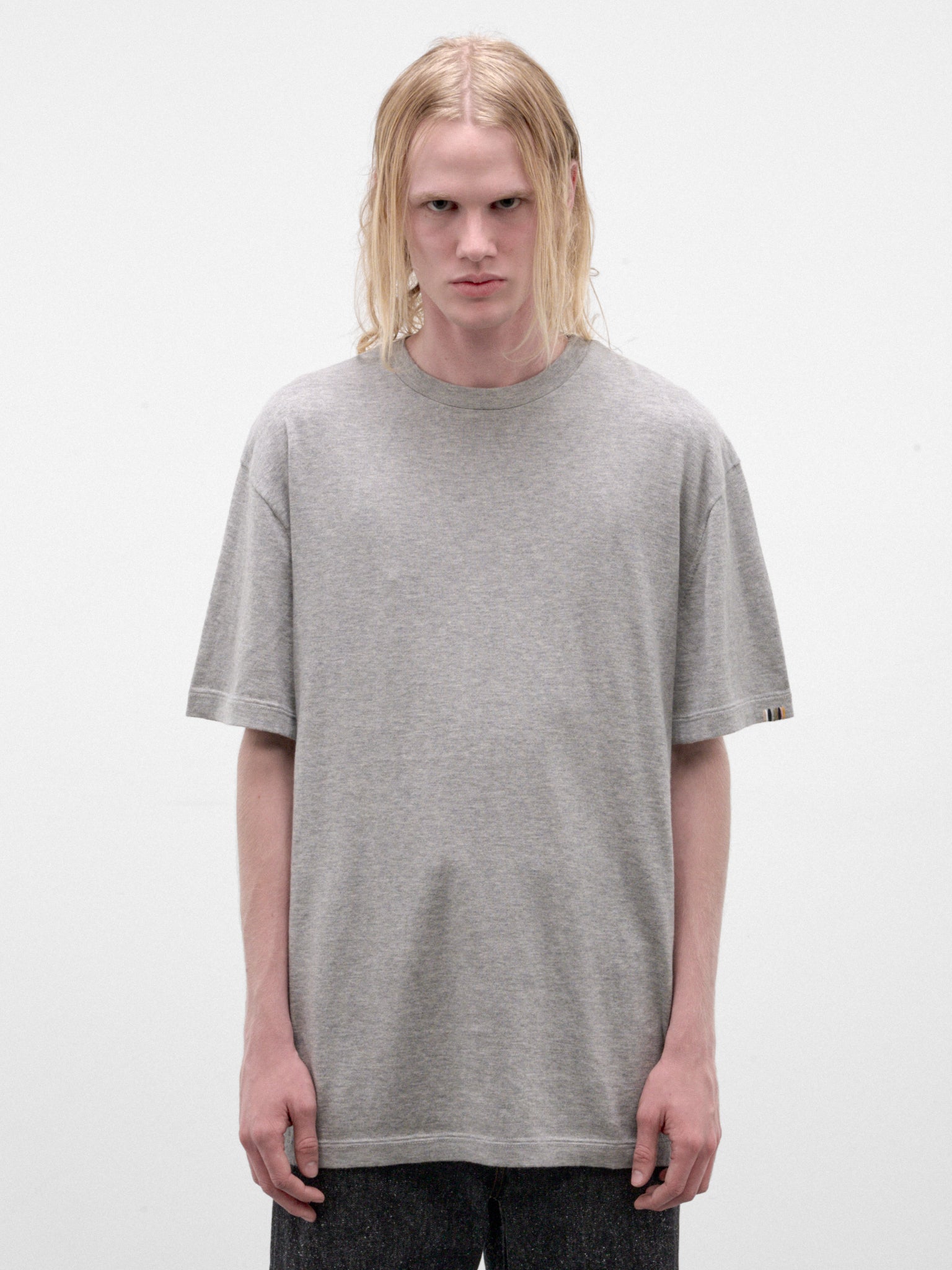 Gray Cotton-Cashmere Tee (269-RIK-GREY)
