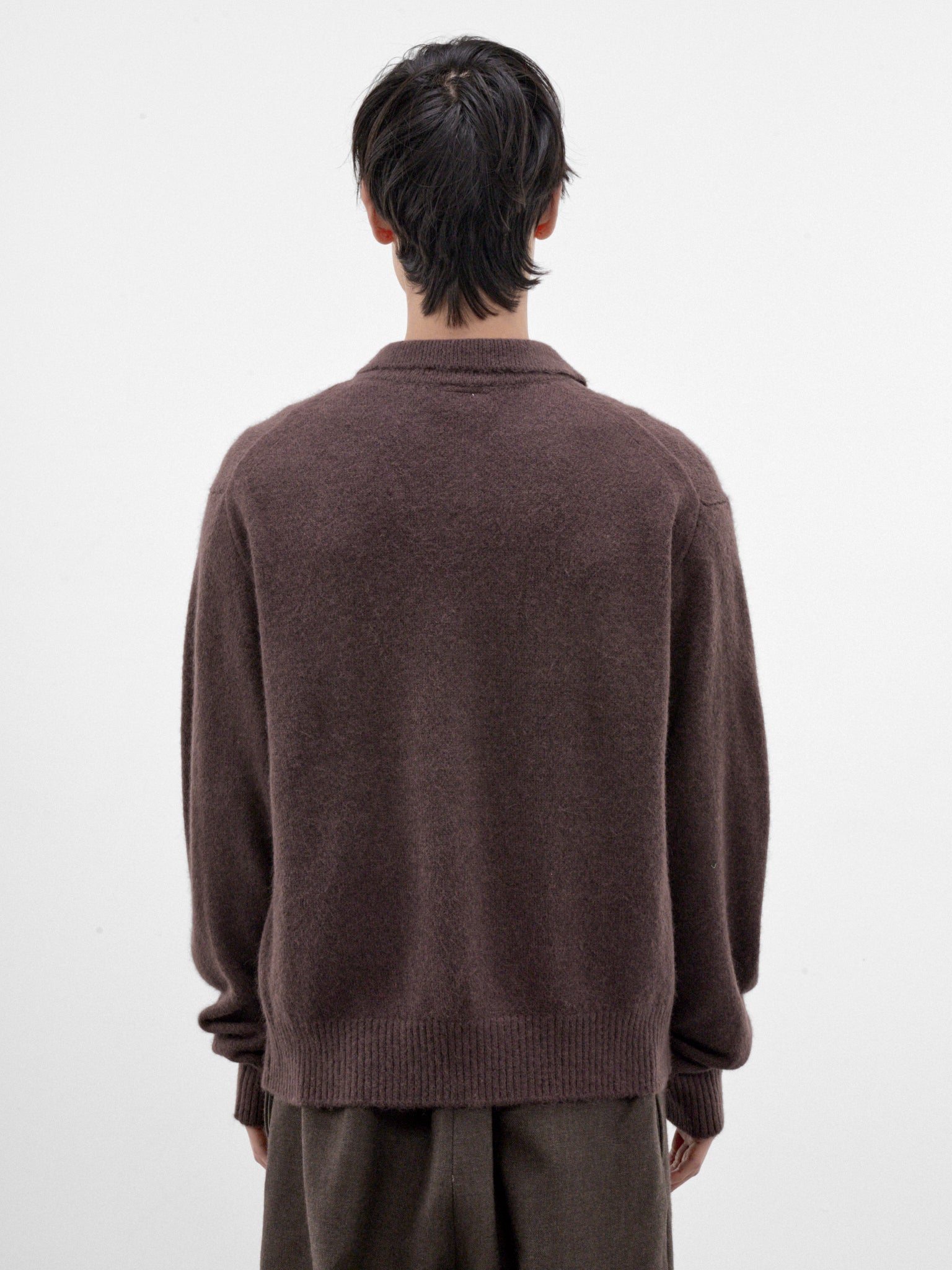 Brown Wool Knit Shirt (26A0401-BROWN)