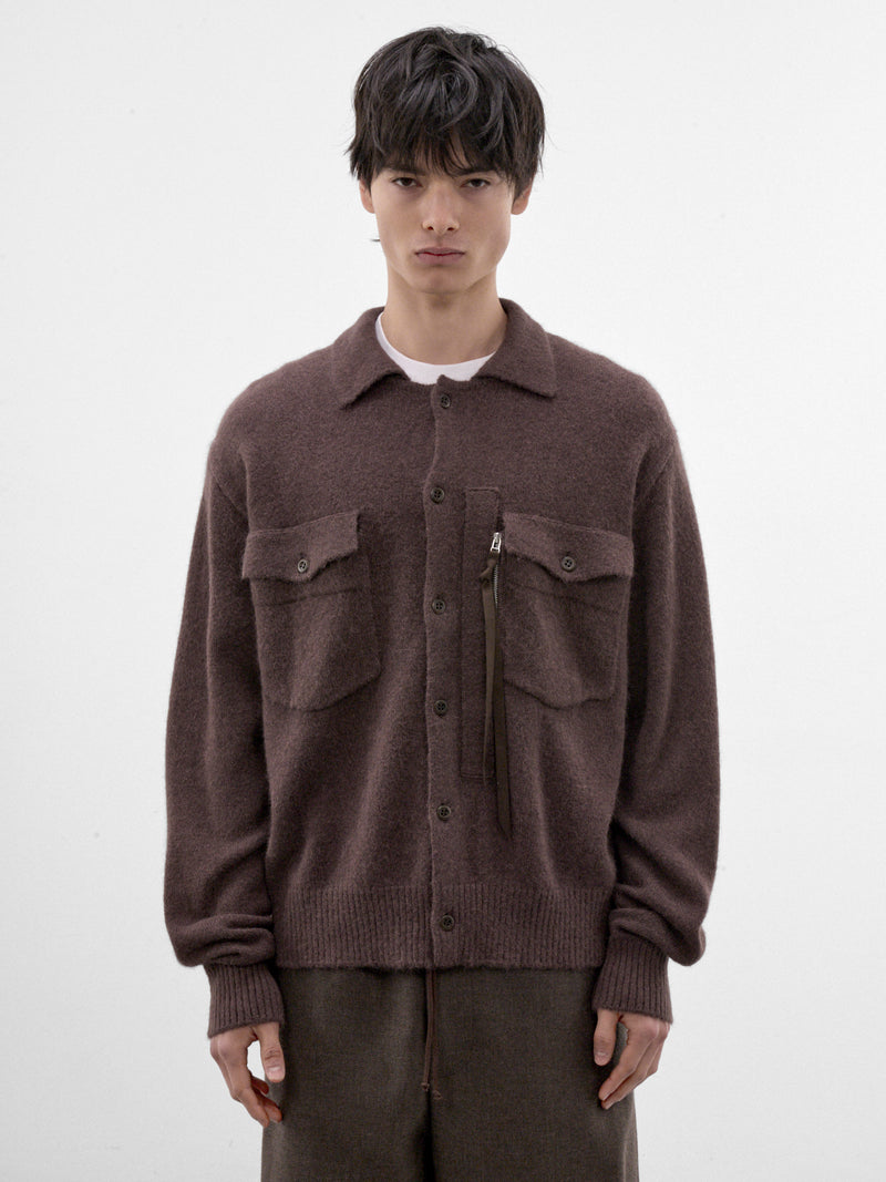 Brown Wool Knit Shirt (26A0401-BROWN)