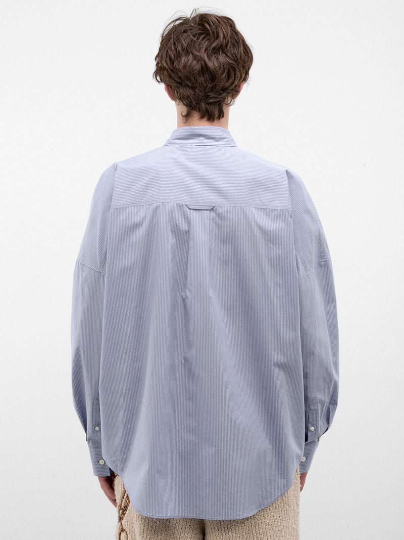 Blue Trompe L'oeil Tie Shirt (26AW20SH178-BLUE)