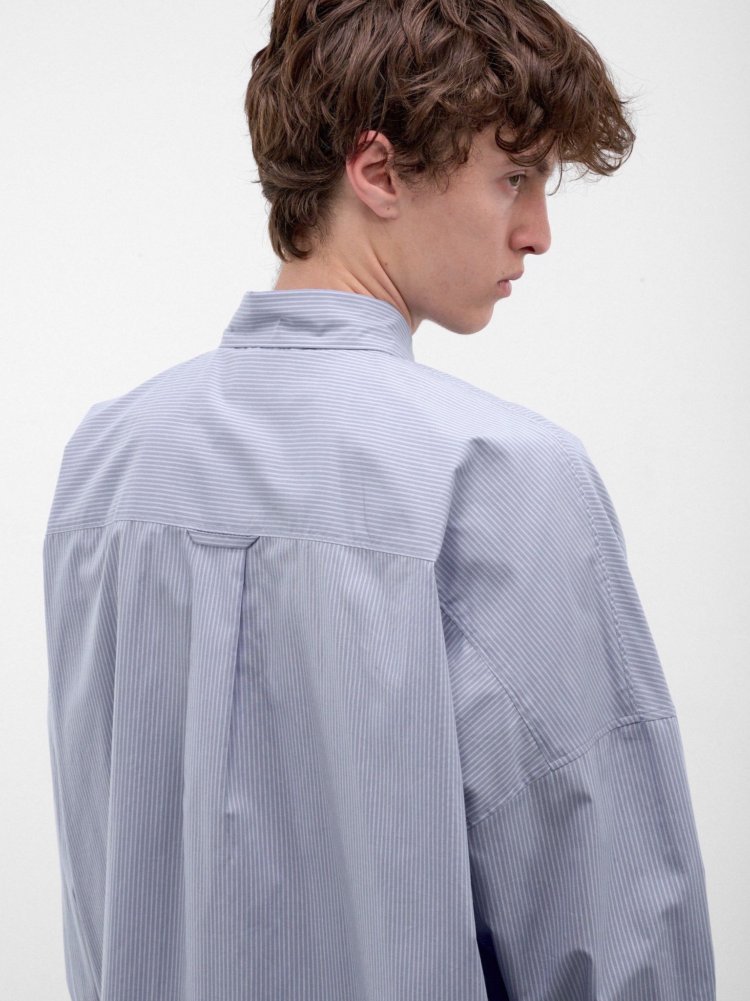 Blue Trompe L'oeil Tie Shirt (26AW20SH178-BLUE)