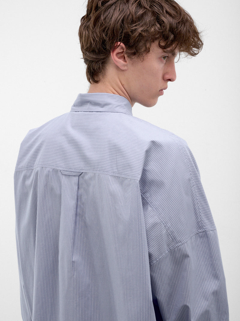 Blue Trompe L'oeil Tie Shirt (26AW20SH178-BLUE)