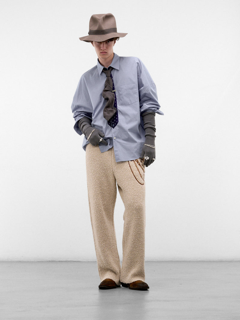 Blue Trompe L'oeil Tie Shirt (26AW20SH178-BLUE)
