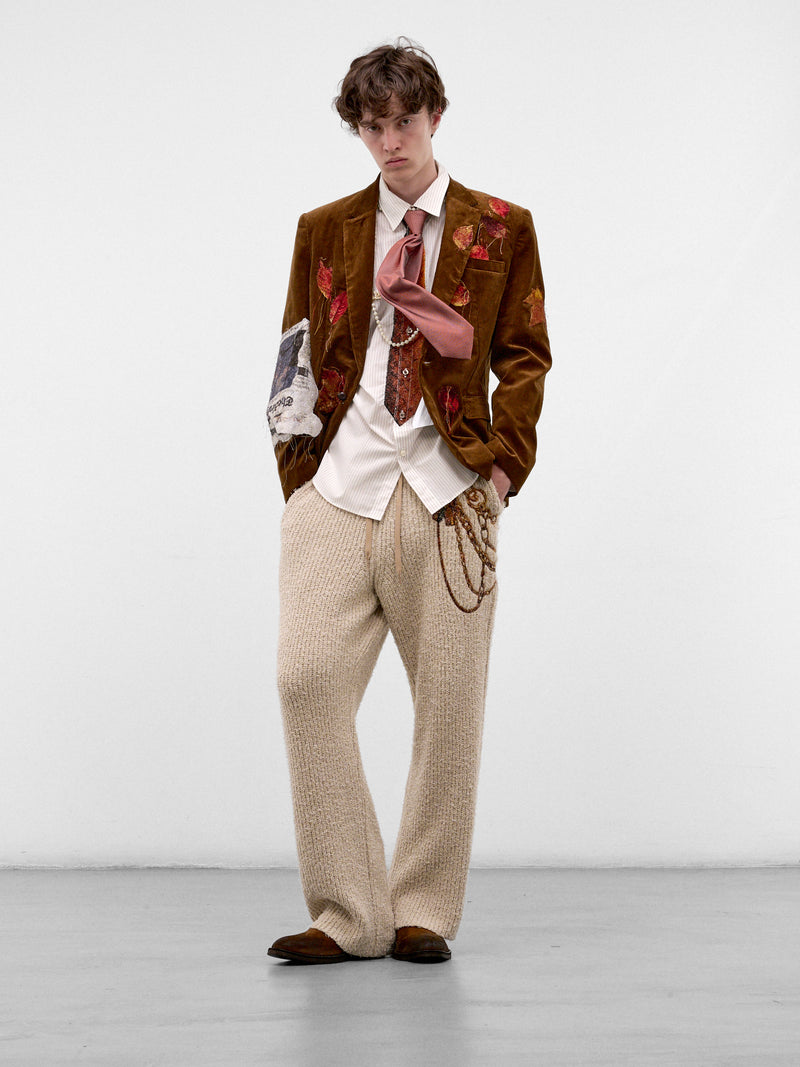 White Trompe L'oeil Tie Shirt (26AW20SH178-WHITE-RED)