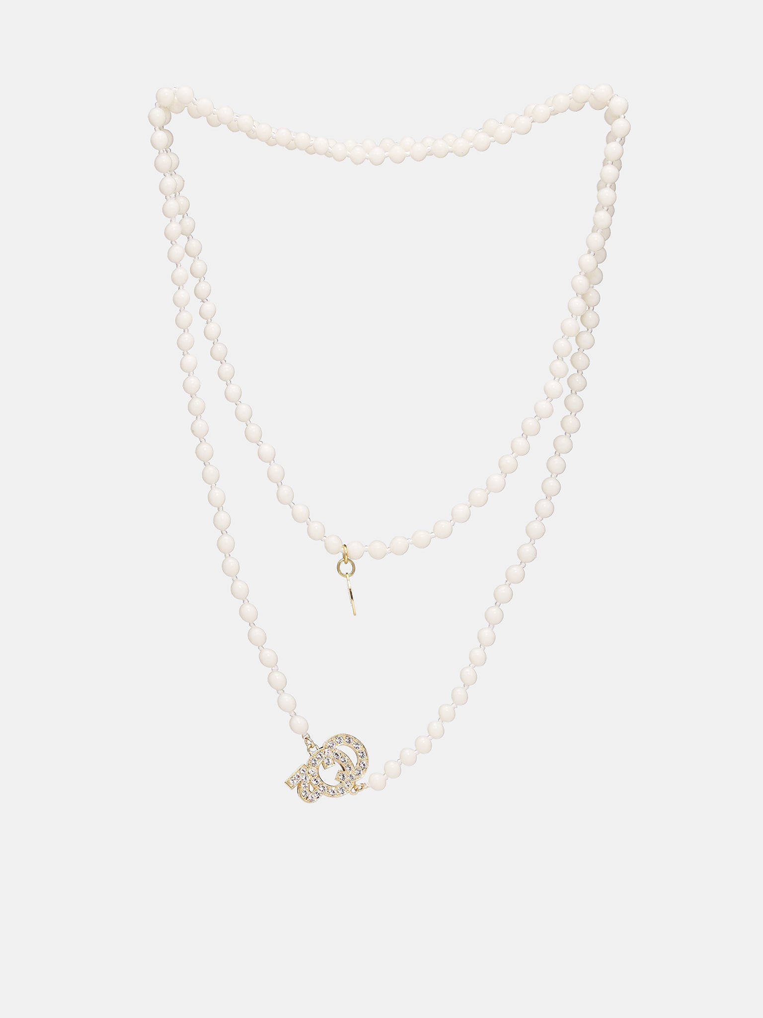 Pearl Double Beaded Necklace (26AW79AC55-GOLD)