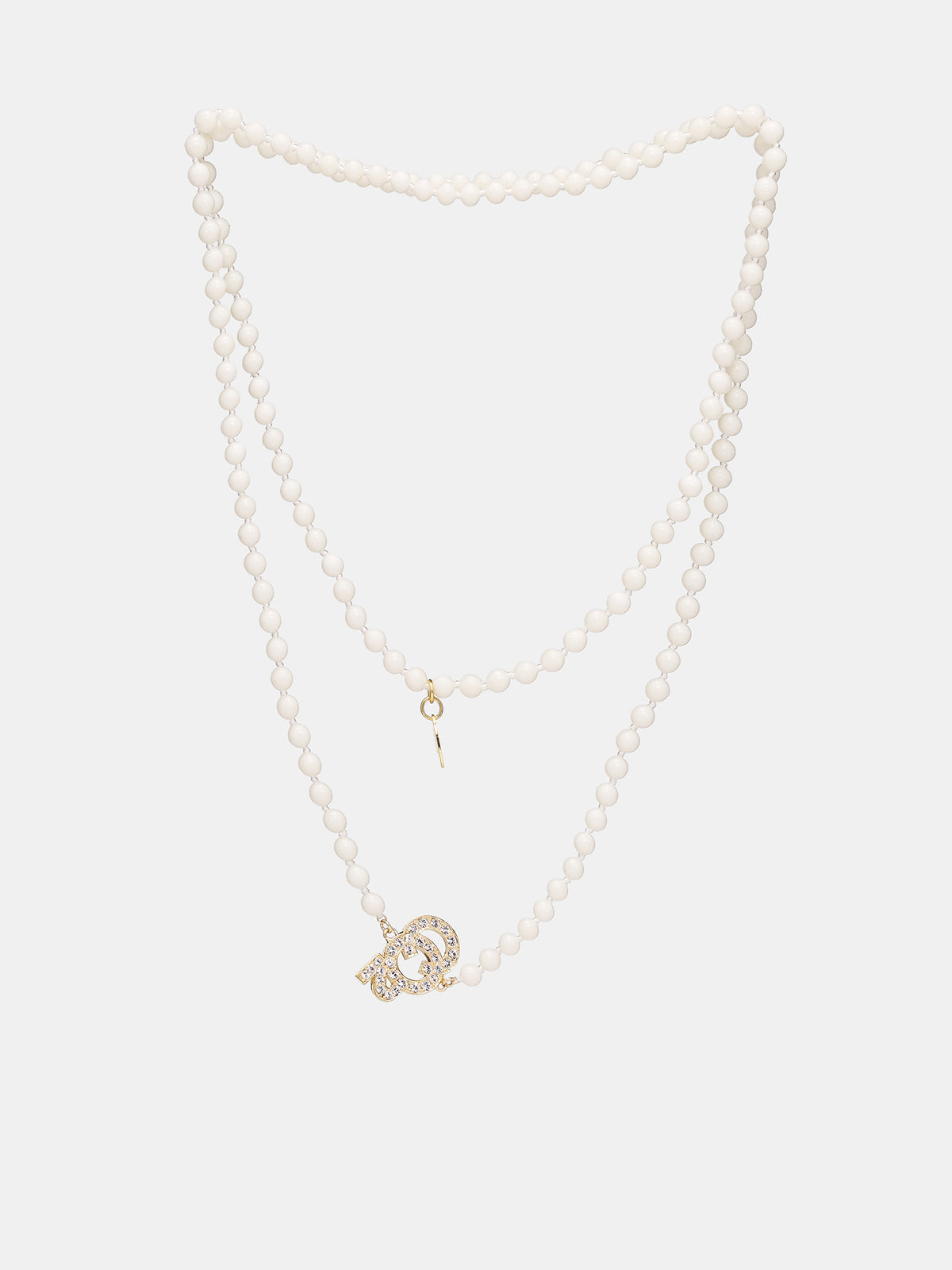 Pearl Double Beaded Necklace (26AW79AC55-GOLD)