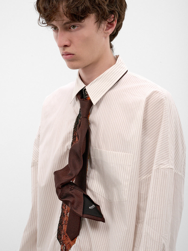 Brown Textured Necktie (26AW82TE14-1-BROWN)