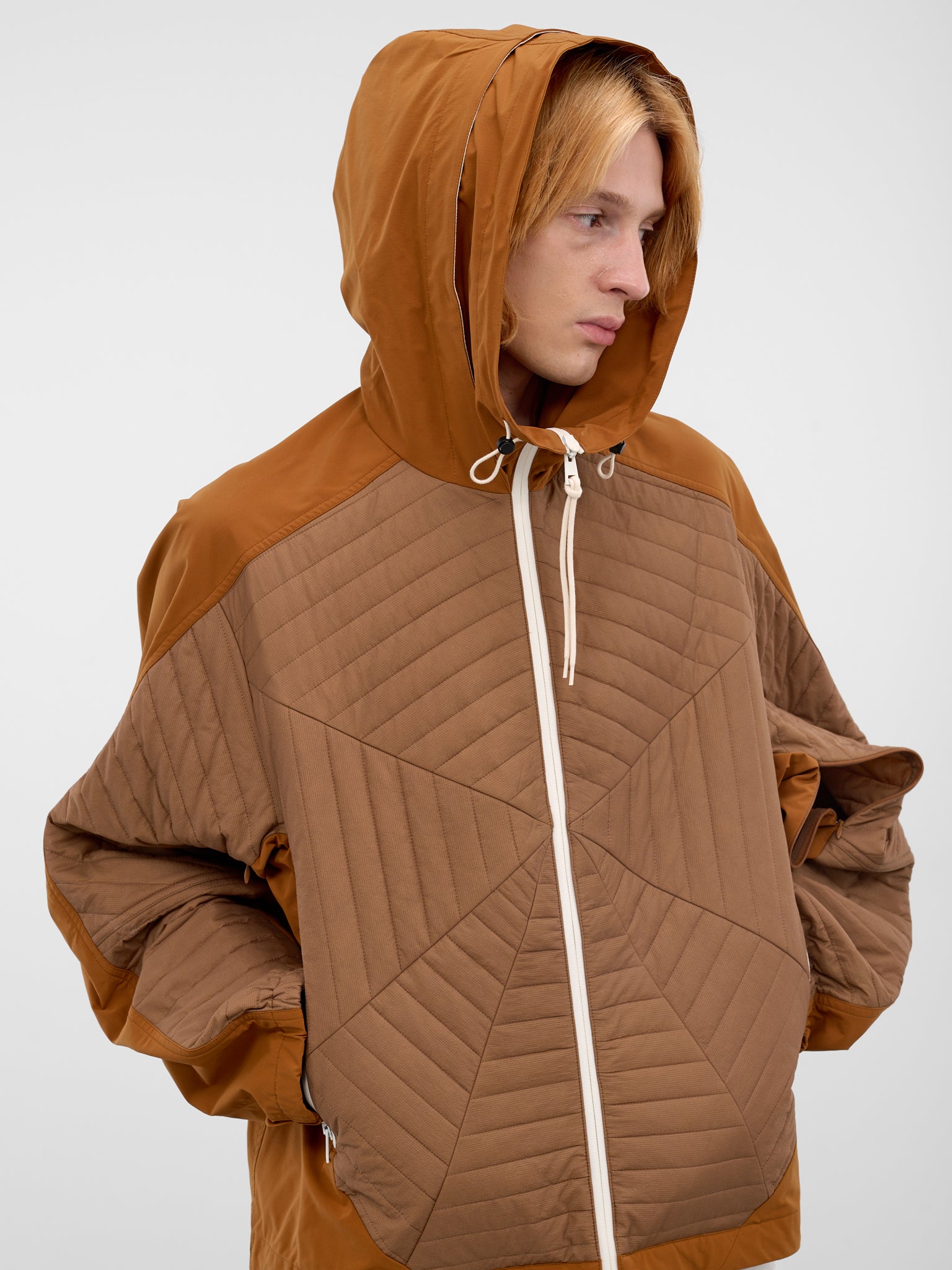 Curry Quilted Radiant Hybrid Windbreaker (26E96MRU11-290-CURRY)